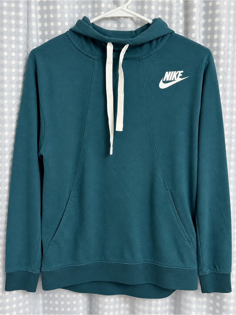 Nike Teal Green Pullover Hoodie with White Nike Swoosh